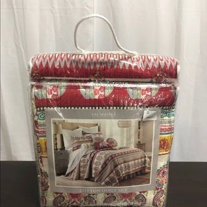 Taj Mahal Cotton Quilt Set (Twin)